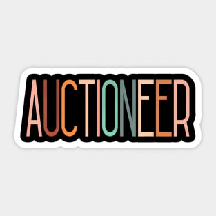 Auctioneer Bidding Bid Caller Hammer Time Gavel Grabbing Sticker